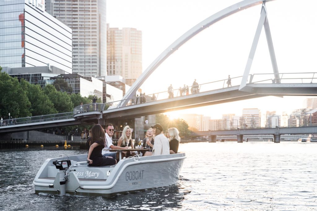 Eco-friendly boat hire Melbourne, GoBoat Yarra River, Melbourne boat experience