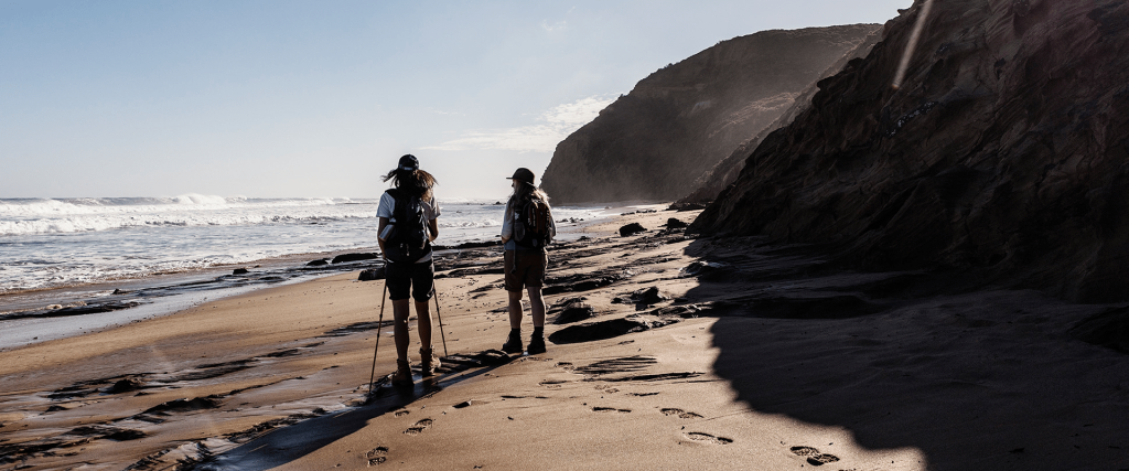 Great Ocean Walk coastal trail with hikers