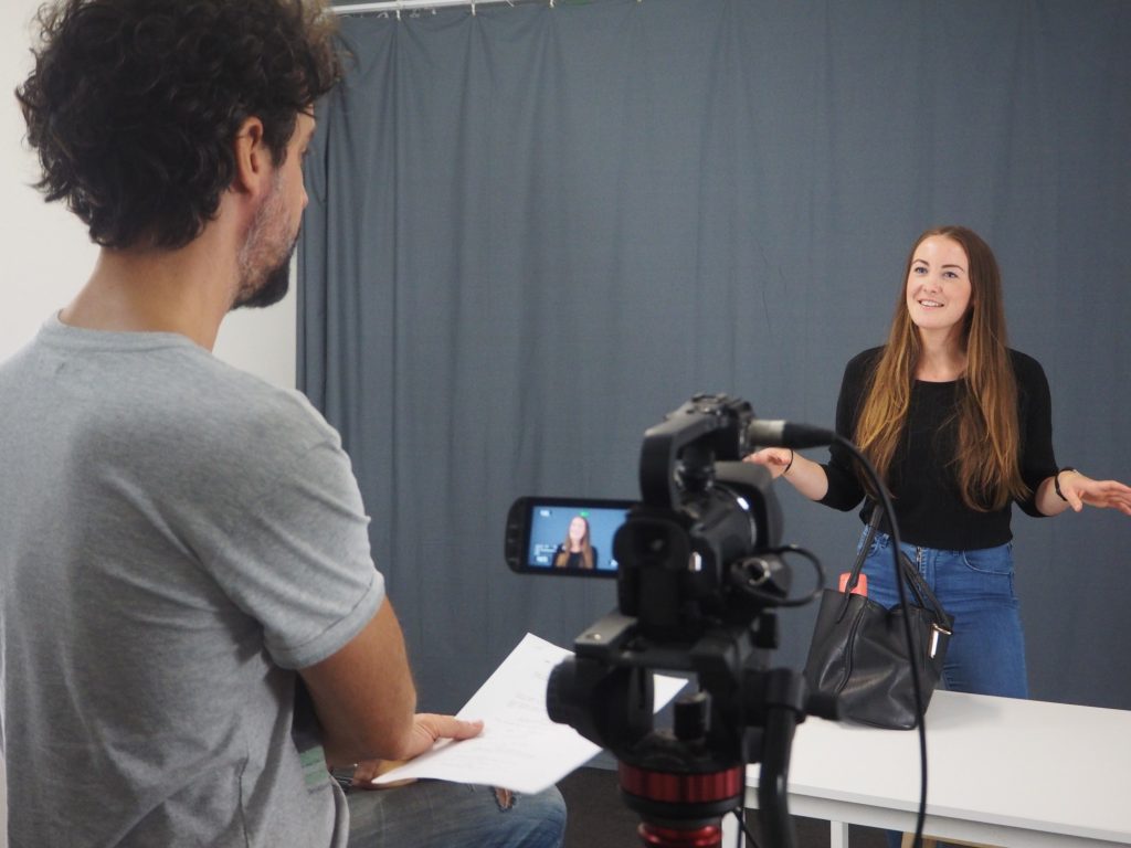 Students participating in an acting class at Brave Studios