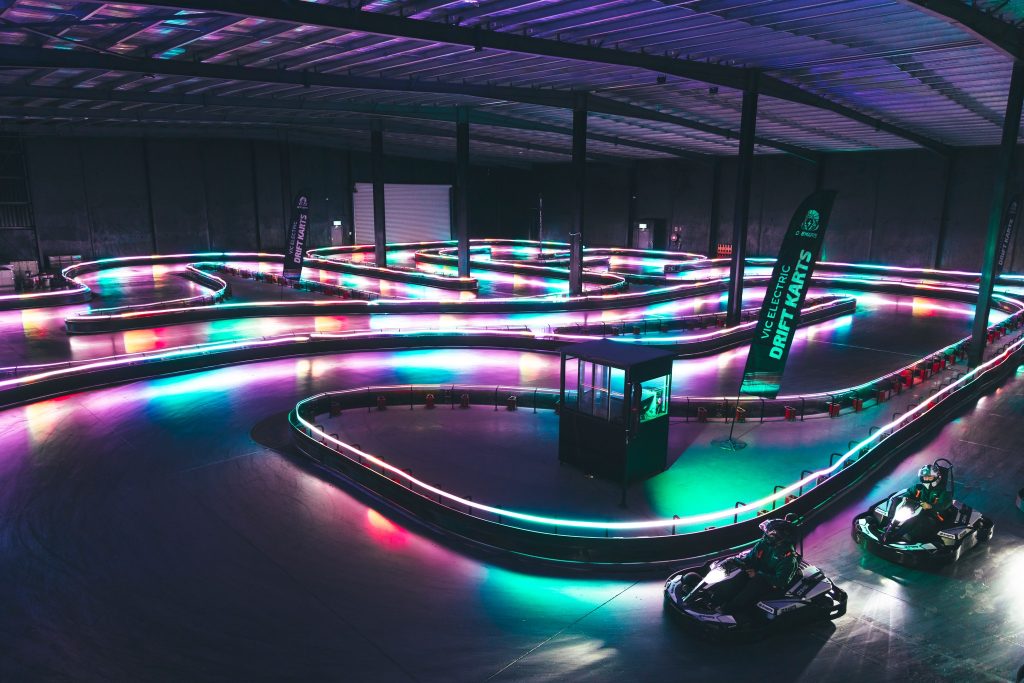 Melbourne electric drift karting at OZ‑E Karts Vic indoor track