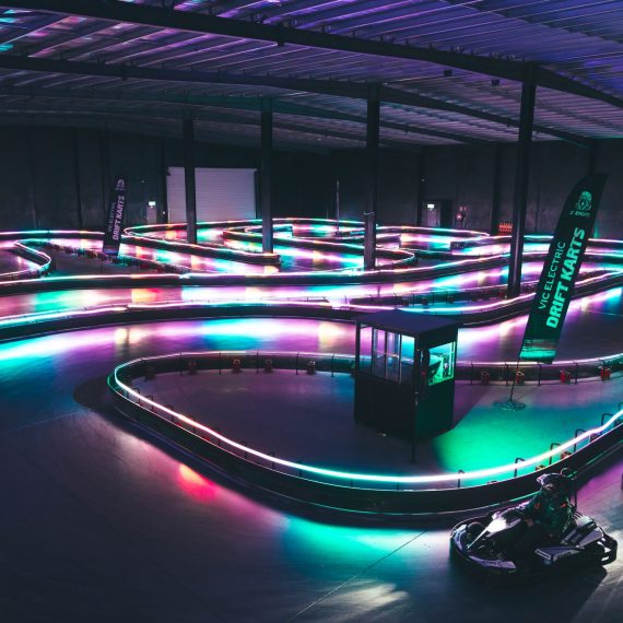 Melbourne electric drift karting at OZ‑E Karts Vic indoor track
